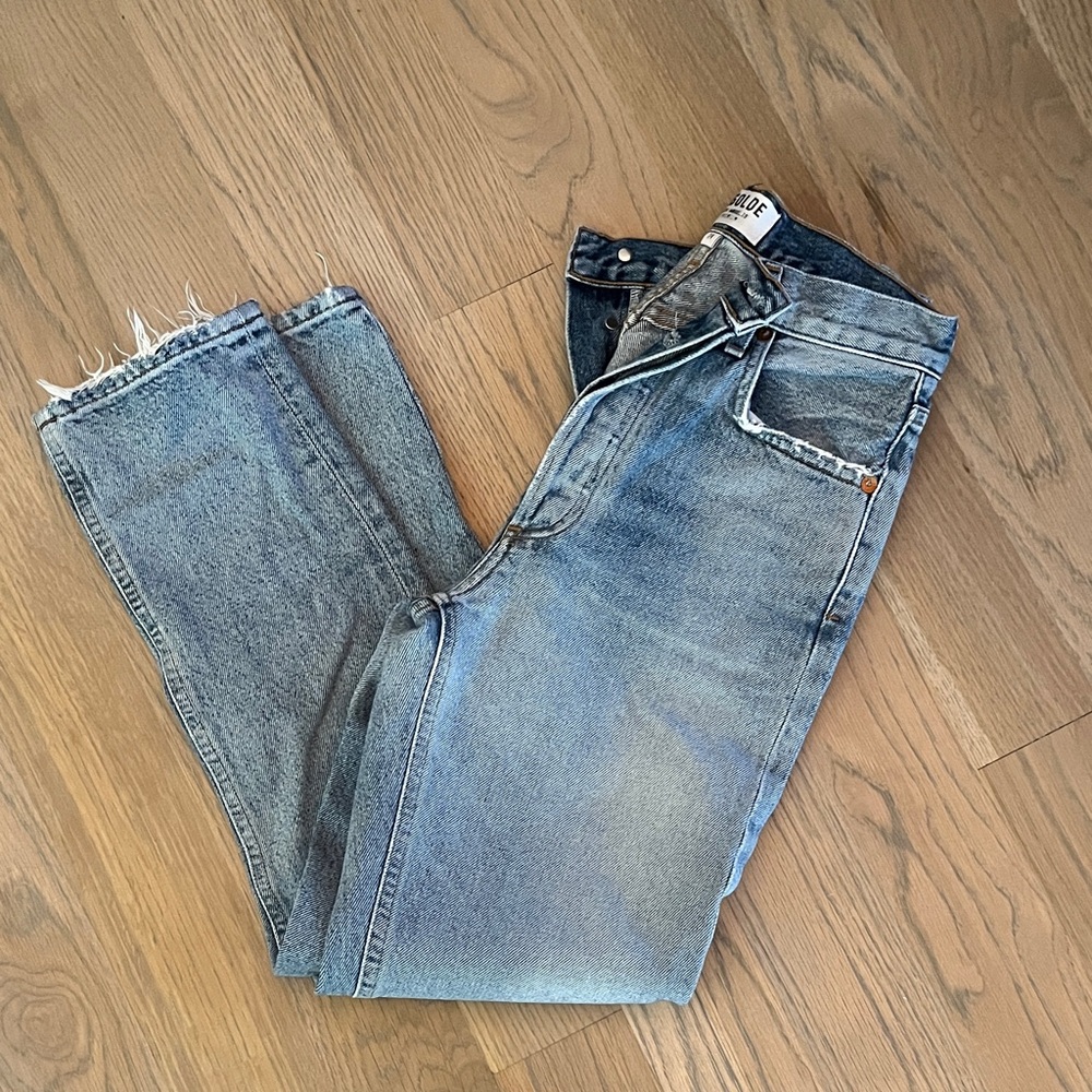 AGOLDE Riley High Rise Straight Crop Jeans 24